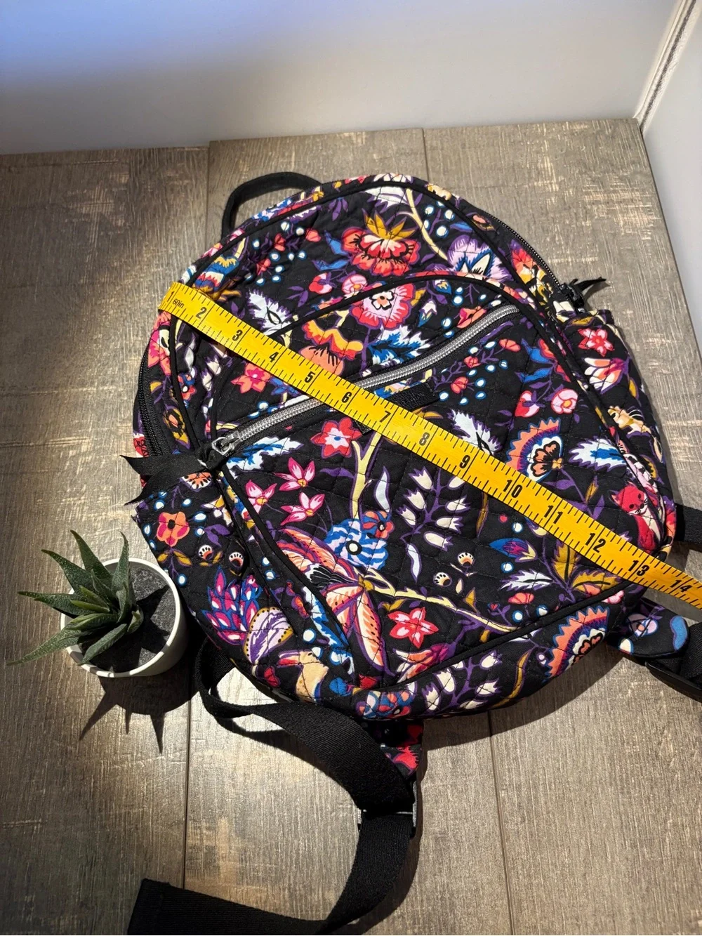 Vera Bradley “Foxwoods” Quilted Backpack with Multicolor Floral Print